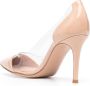 Gianvito Rossi 85mm transparent-panel leather pumps Neutrals - Thumbnail 3