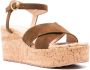 Gianvito Rossi 85mm wedge sandals Brown - Thumbnail 2