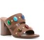 Gianvito Rossi 90mm beaded leather mules Brown - Thumbnail 2