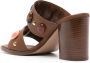 Gianvito Rossi 90mm beaded leather mules Brown - Thumbnail 3