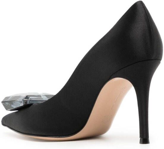 Gianvito Rossi 90mm crystal-detail pumps Black