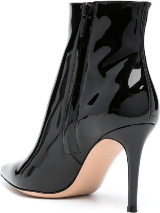 Gianvito Rossi 90mm leather ankle boots Black