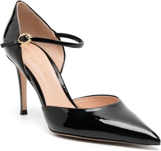 Gianvito Rossi 90mm pointed leather pumps Black