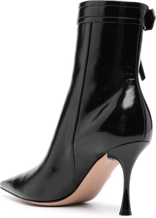 Gianvito Rossi 95mm leather ankle boots Black