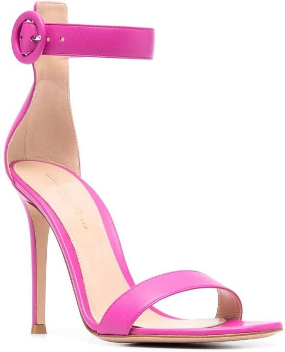 Gianvito Rossi Portofino 105mm leather sandals Pink