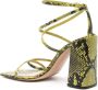 Gianvito Rossi 95mm snakeskin-effect strappy sandals Green - Thumbnail 3