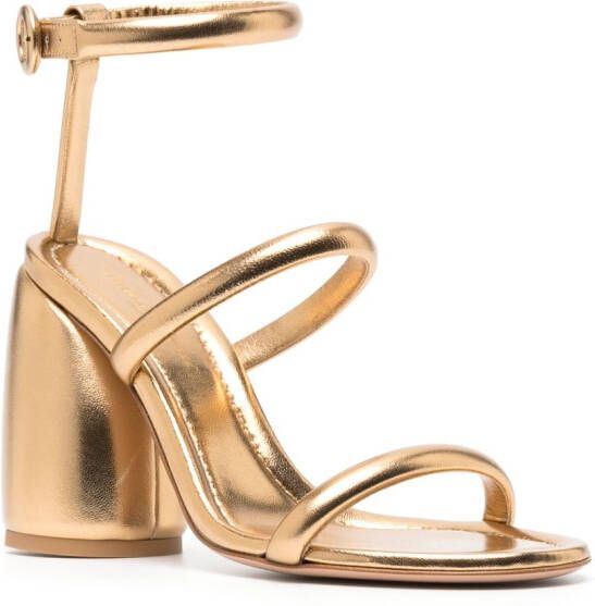 Gianvito Rossi Adrie 90mm leather sandals Gold