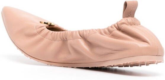 Gianvito Rossi Alina leather ballerina shoes Pink