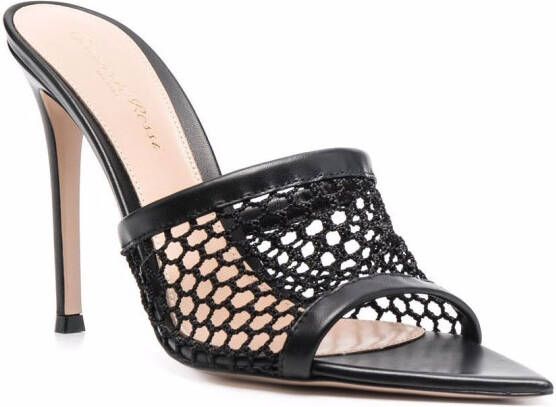 Gianvito Rossi Alisia 105mm mesh mules Black