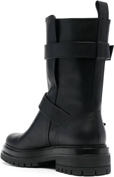 Gianvito Rossi Amphibian buckled ankle boots Black