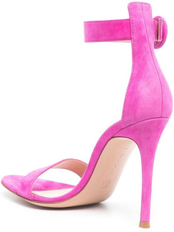 Gianvito Rossi Portofino 105mm suede sandals Pink