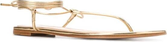 Gianvito Rossi ankle strap flat sandals Gold