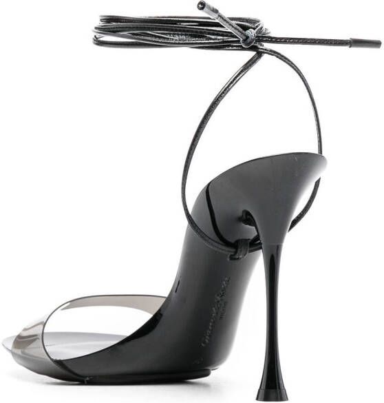 Gianvito Rossi Spice 100mm tie-fastening sandals Black