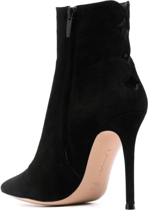 Gianvito Rossi Ariana 85mm cut-out suede boots Black