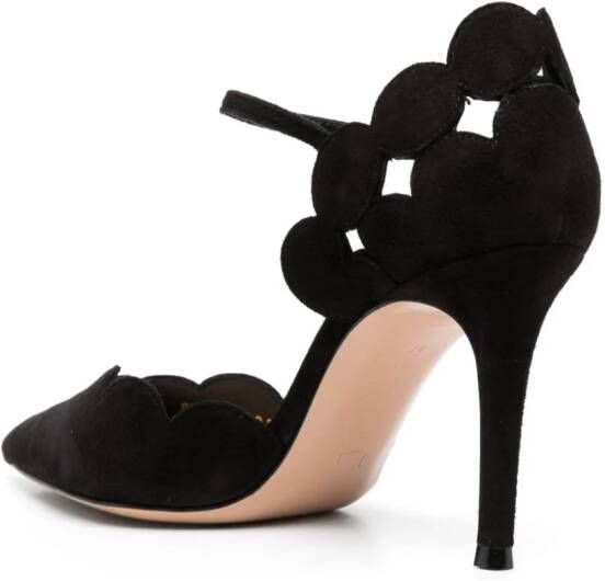 Gianvito Rossi Ariana D'Orsay 85mm suede pumps Black