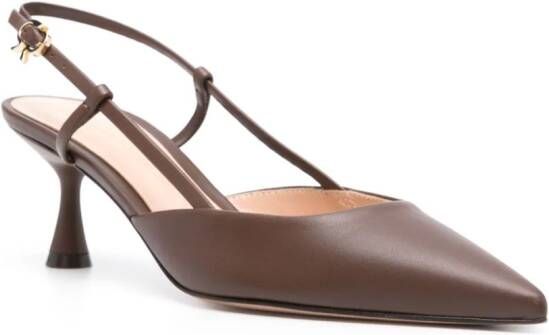 Gianvito Rossi Ascent 55mm slingback pumps Brown