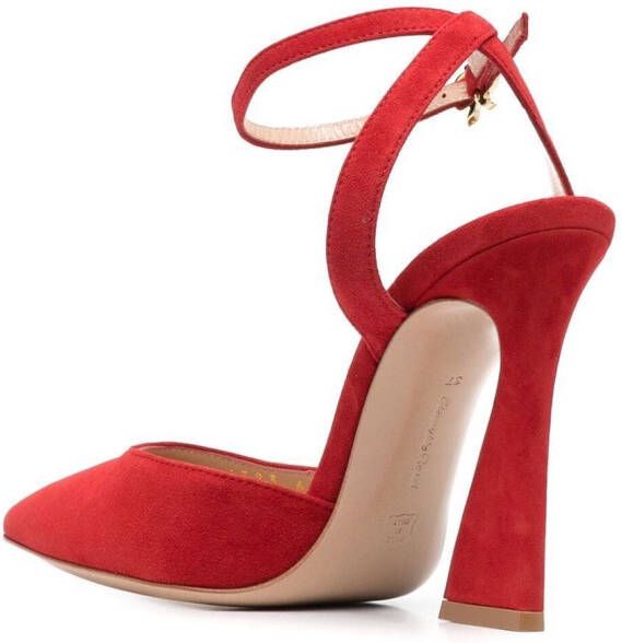 Gianvito Rossi Aura D'Orsay suede pumps Red
