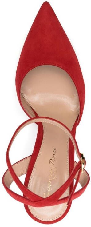 Gianvito Rossi Aura D'Orsay suede pumps Red