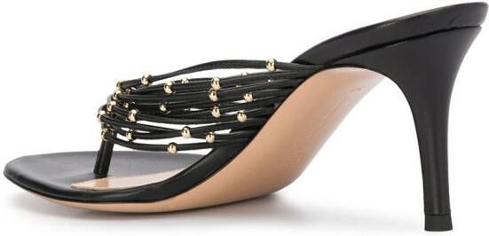 Gianvito Rossi beaded detail stiletto heel sandals Black