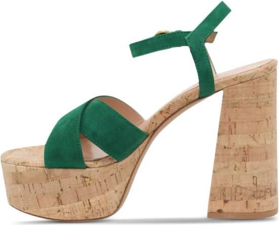 Gianvito Rossi Bebe 120mm leather sandals Green