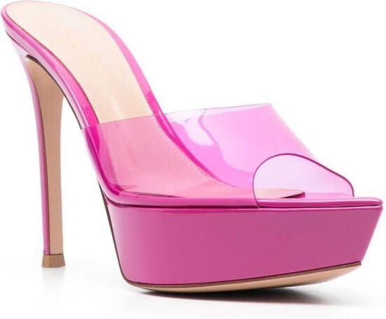 Gianvito Rossi Betty 125mm platform mules Pink