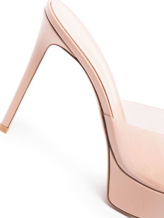 Gianvito Rossi Betty pointed platform mules Neutrals