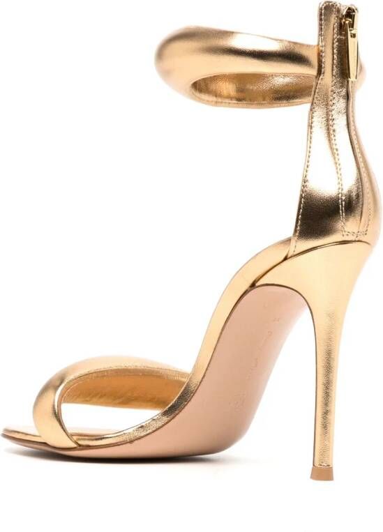Gianvito Rossi Bijoux 100mm leather sandals Gold