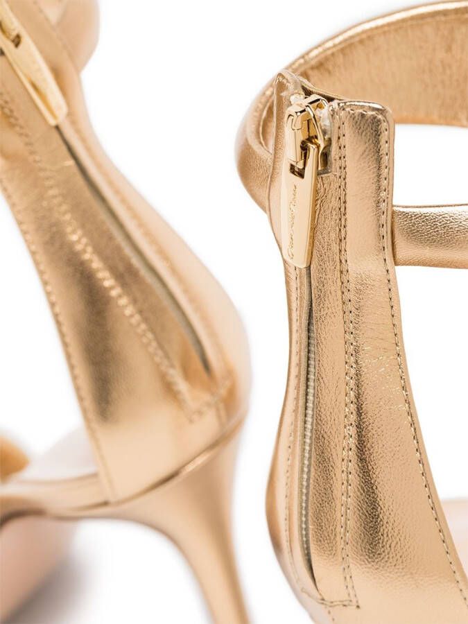 Gianvito Rossi Bijoux 105mm leather sandals Gold