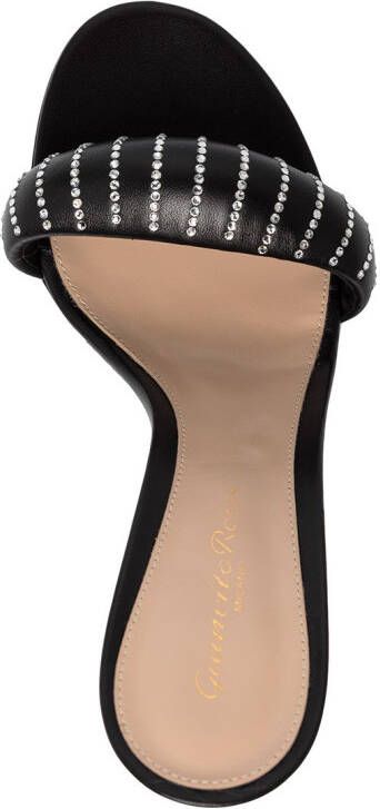 Gianvito Rossi Bijoux Crystal 85mm padded mules Black