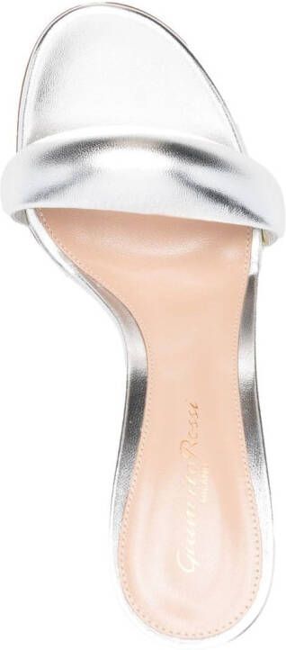 Gianvito Rossi Bijoux 85mm padded sandals Silver