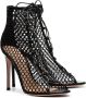 Gianvito Rossi black 105 net lace-up leather boots - Thumbnail 2