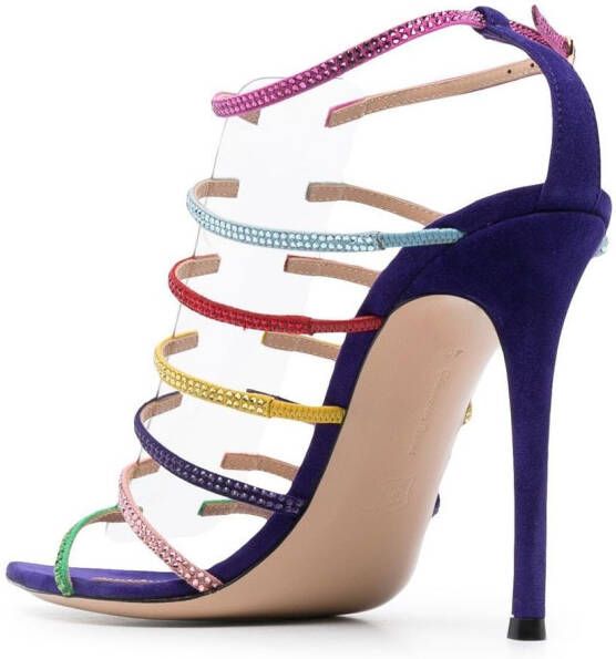 Gianvito Rossi Mirage 105mm crystal-embellished sandals Purple