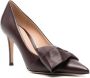 Gianvito Rossi bow-detail 90mm leather pumps Red - Thumbnail 2