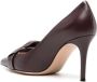 Gianvito Rossi bow-detail 90mm leather pumps Red - Thumbnail 3