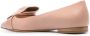 Gianvito Rossi bow-detail leather ballerina shoes Neutrals - Thumbnail 3