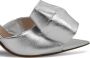 Gianvito Rossi Bow metallic heeled mules Grey - Thumbnail 2