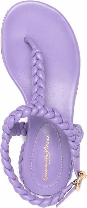 Gianvito Rossi braided-band open-toe sandals Purple