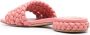 Gianvito Rossi braided-leather flat sandals Pink - Thumbnail 3