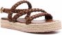 Gianvito Rossi braided open-toe sandals Brown - Thumbnail 2