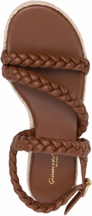 Gianvito Rossi braided open-toe sandals Brown