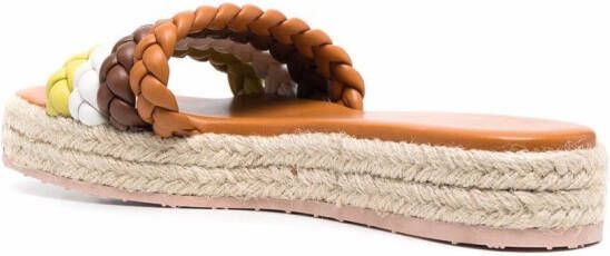 Gianvito Rossi braided-strap sandals Brown