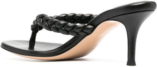 Gianvito Rossi braided thong sandals Black