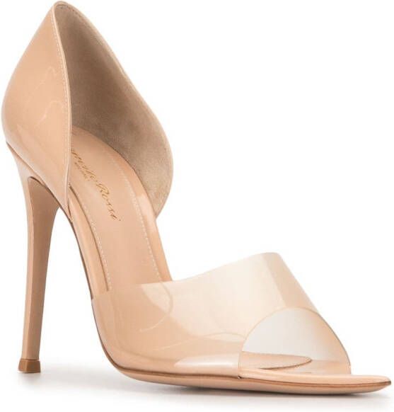 Gianvito Rossi Bree 105mm patent leather pumps Neutrals