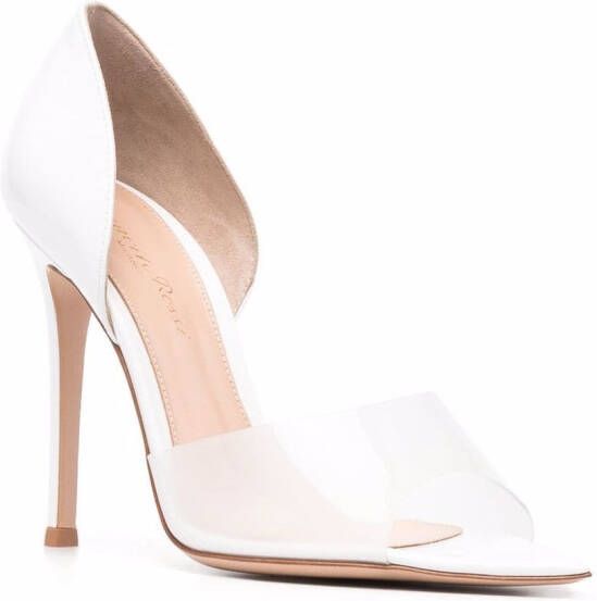 Gianvito Rossi Bree sheer-panel 104mm pumps Neutrals