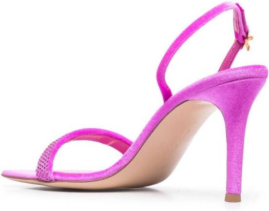 Gianvito Rossi Britney 95mm rhinestone-embellished sandals Pink