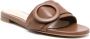 Gianvito Rossi buckle-detail leather slides Brown - Thumbnail 2