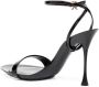 Gianvito Rossi Spice Ribbon 95mm leather sandals Black - Thumbnail 3