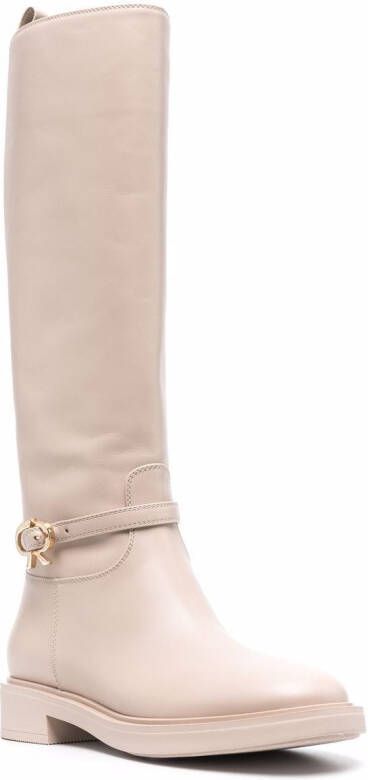 Gianvito Rossi buckle-fastening leather boots Neutrals