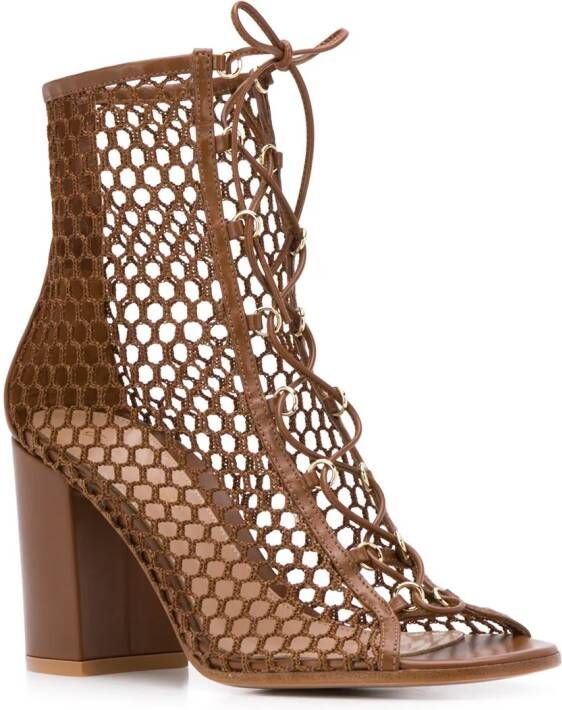 Gianvito Rossi caged high heel sandals Brown