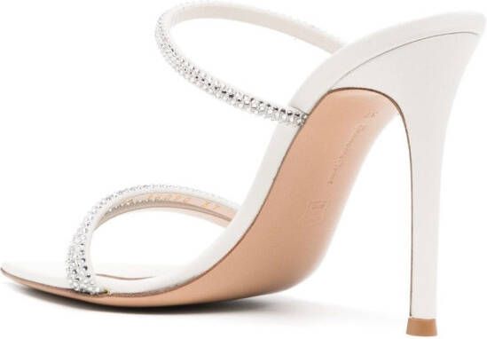 Gianvito Rossi Cannes 105mm leather sandals White